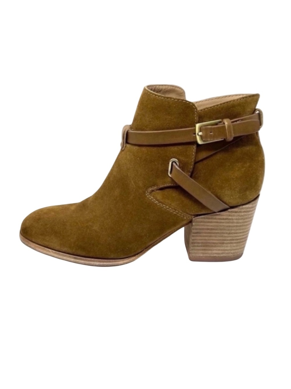 Belle Sigerson Morrison Genia Ankle Boots Size 7.5 Brown Suede Neutral
